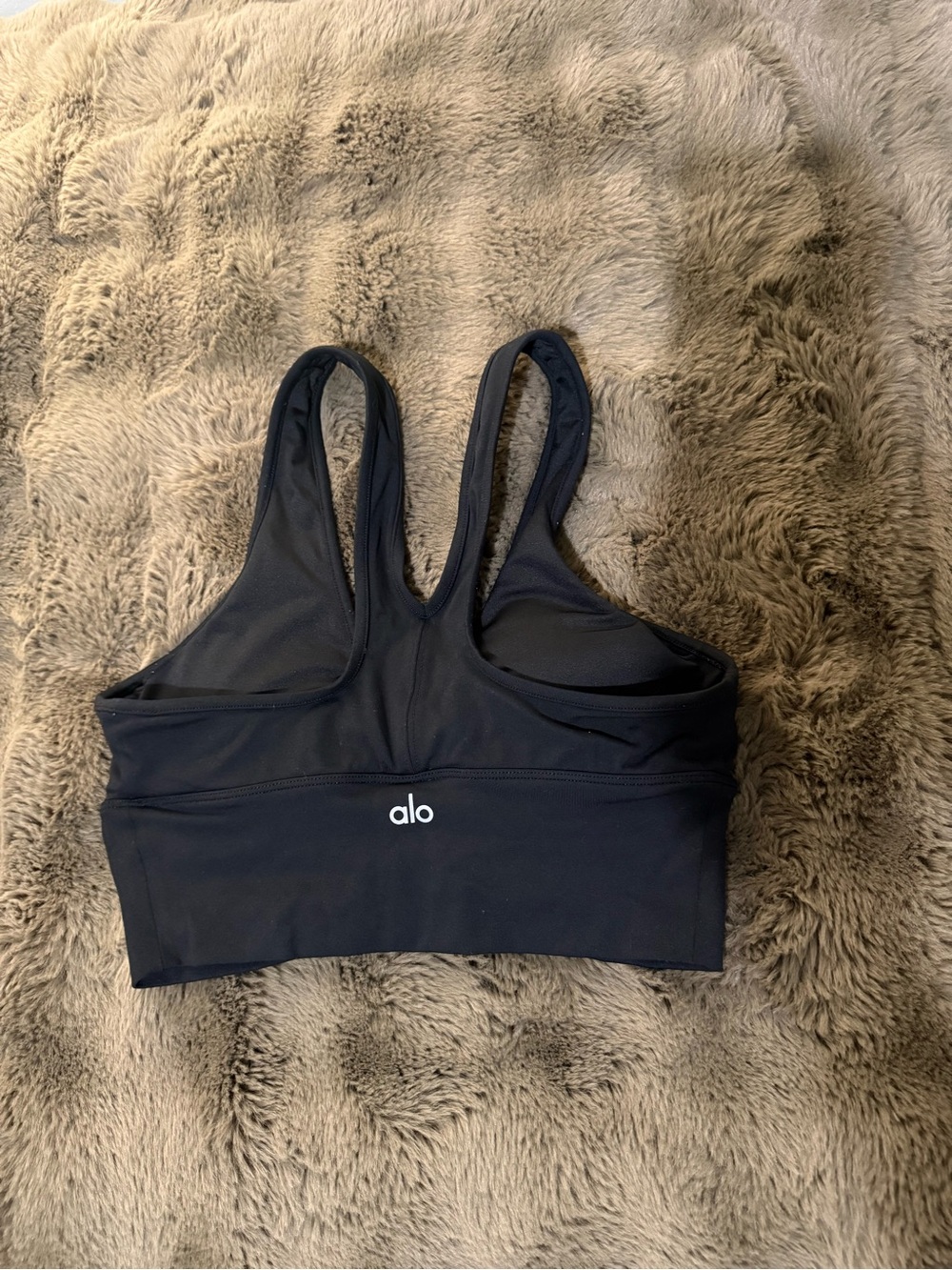 ALO Yoga Black Double-Strap Sports Bra